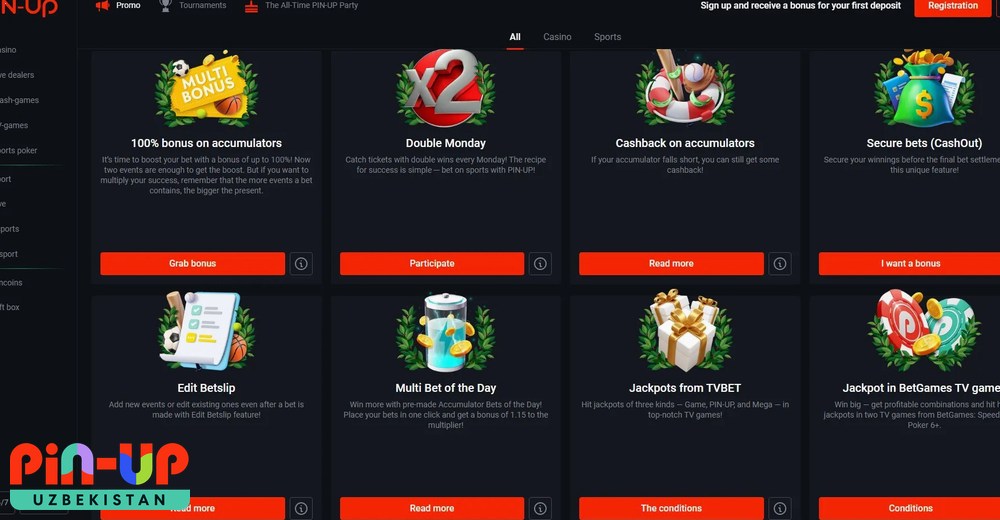 Pinup Casino Uzbekistan xush kelibsiz bonus va bepul aylanishlar